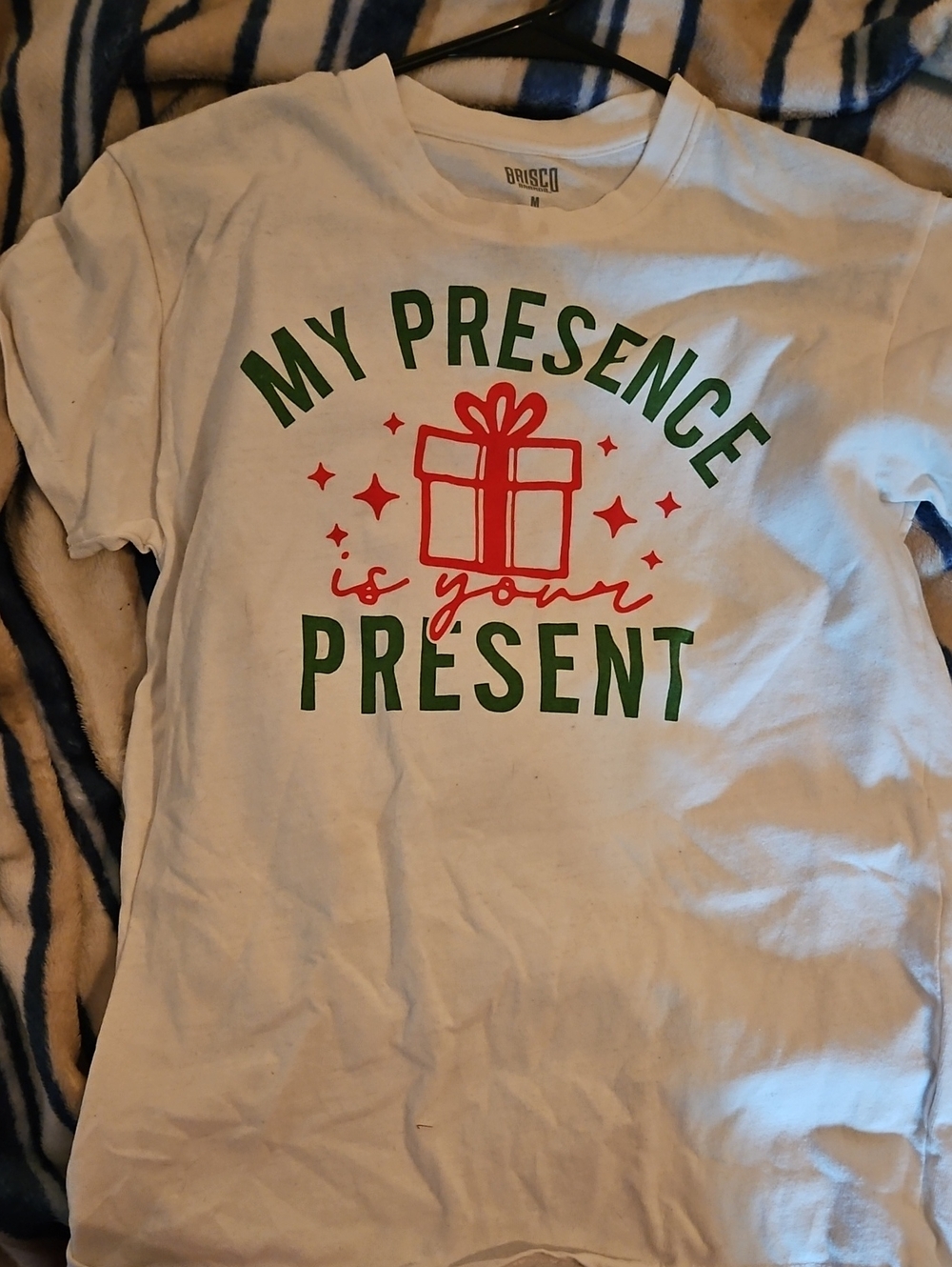 Mens White Christmas PJ Top